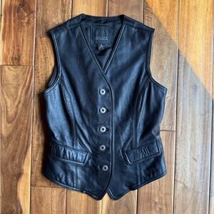 Vintage “The Limited” Black Leather Vest